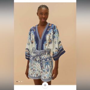 Farm Rio Off-White Encanto Tropical Shorts